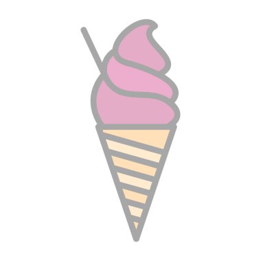 dondurma simgesi, vektör illüstrasyonu 