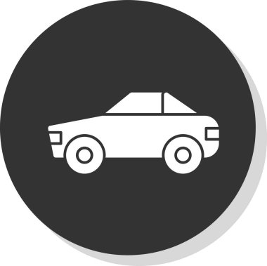 - Araba. Web simgesi basit illüstrasyon