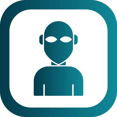 Maskeli bir adamın vektör çizimi