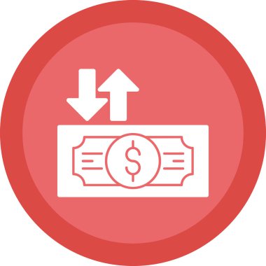 Oklu dolar işaretinin vektör illüstrasyonu