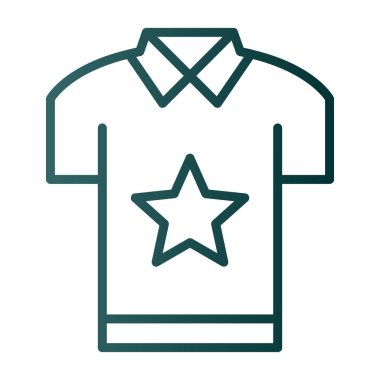 T-Shirt simgesi, basit vektör çizim 