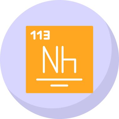 Kimyasal sembolün dizaynında düz simge