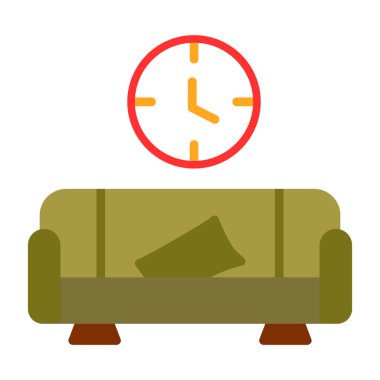 kanepe düz vektör simgesi tasarımı