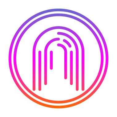 Parmak izi renkli vektör çizimi basit tasarım