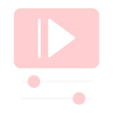 video oynatıcı simgesi, vektör illüstrasyonu 