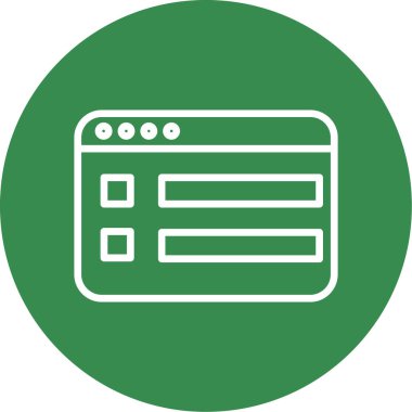 tarayıcı pencere simgesi, basit vektör illüstrasyonu