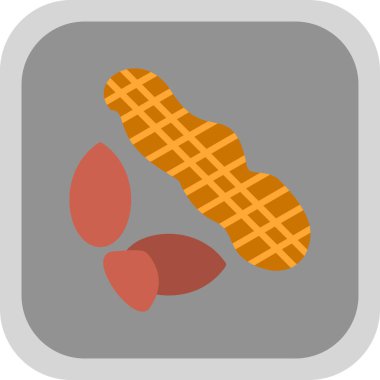 Yer fıstığı web simgesi, vektör illüstrasyonu