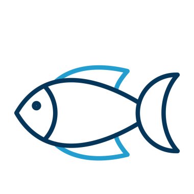 balık simgesi, vektör illüstrasyonu basit tasarım