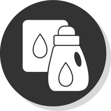 Yağ şişesi. Basit resimleme