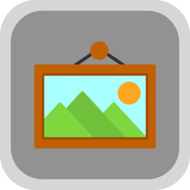 vektör illüstrasyonu, resim resminin simgesi