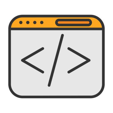 vektör ağ kodlama simgesi illüstrasyonu