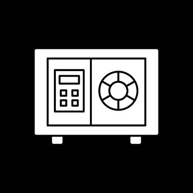 Güvenli kutu simgesi, vektör illüstrasyonu basit tasarım