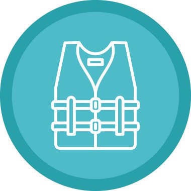 Can yeleği simgesi, vektör illüstrasyonu basit tasarım