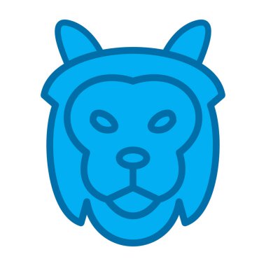 Aslan etobur simgesi, basit vektör illüstrasyonu 