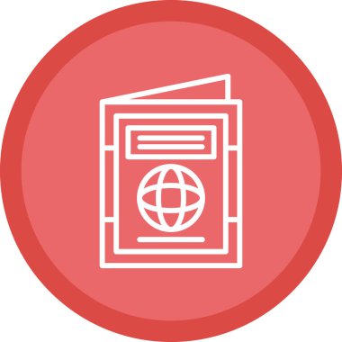 Pasaport web simgesi vektör illüstrasyonu