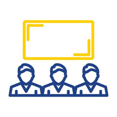 İş insanları simgesinin vektör illüstrasyonu