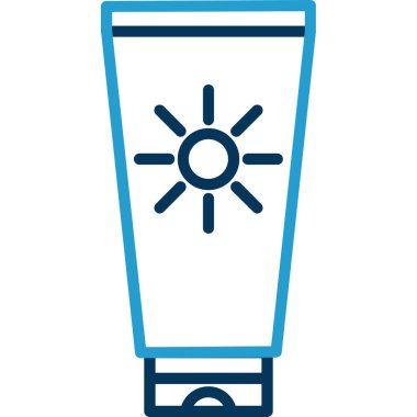 Güneş kremi simge vektör çizim