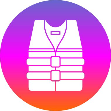 can yeleği simgesi, vektör illüstrasyonu basit tasarım