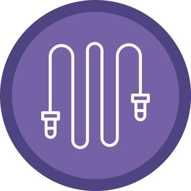 İp atlama ikonu. İzole vektör illüstrasyonu