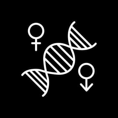 Kromozom web simgesi, vektör illüstrasyonu 