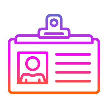 Kimlik kartı. Basit resimleme