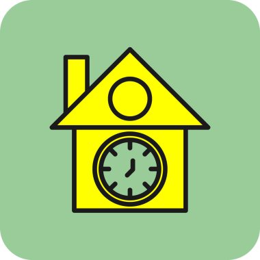 vector illustration of Cuckoo clock icon 