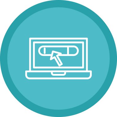 dizüstü bilgisayar simgesi, vektör illüstrasyonu basit tasarım