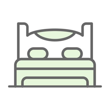 Yastık simgesi olan yatak, satır biçimi