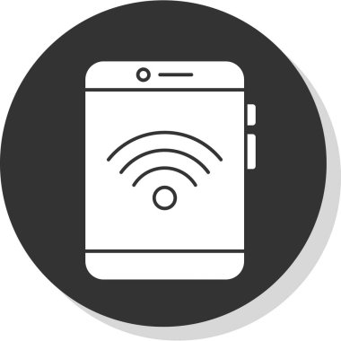 Arkaplanda akıllı telefon simgesi izole edildi. Web sitesi, uygulama, cep telefonu sembolü ve akıllı telefon logosu için son moda telefon şablonu
