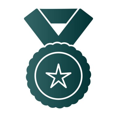 Yıldızlı madalya. Web simgesi basit illüstrasyon