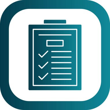 Kontrol listesi simgesinin vektör illüstrasyonu 