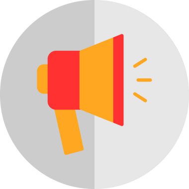 megafon simgesi, basit tasarım vektör çizimi