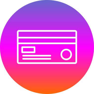 Kredi kartı simgesi, vektör illüstrasyonu