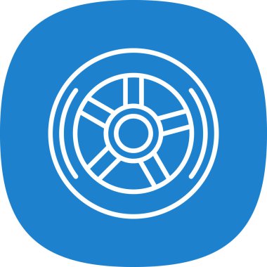 Tekerlek simgesinin vektör illüstrasyonu