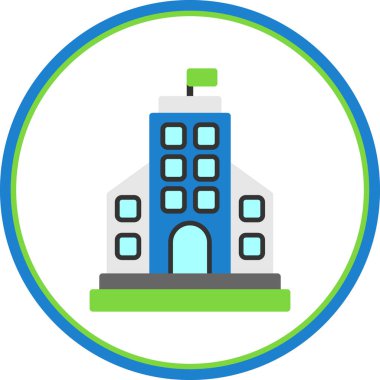 bina simgesi, basit vektör illüstrasyonu