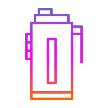 Su şişesi simgesi, vektör illüstrasyonu basit tasarım