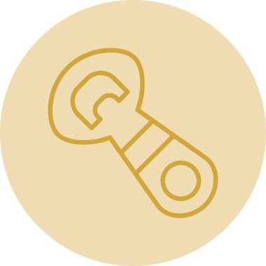 Şişe açıcı simgesinin vektör illüstrasyonu