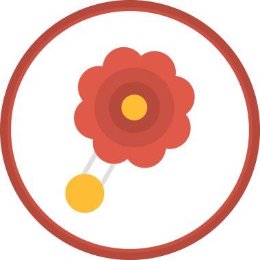 Bir çiçek simgesinin vektör illüstrasyonu