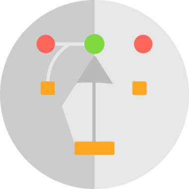 Düz biçimli ok yönü konumu simgesi