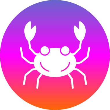 Yengeç simgesi vektör illüstrasyonu 