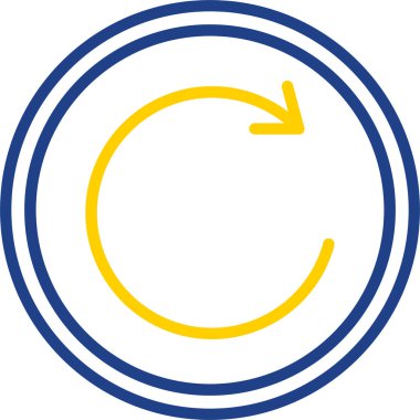 Saatin tersi yönde düz vektör simge döndürmek