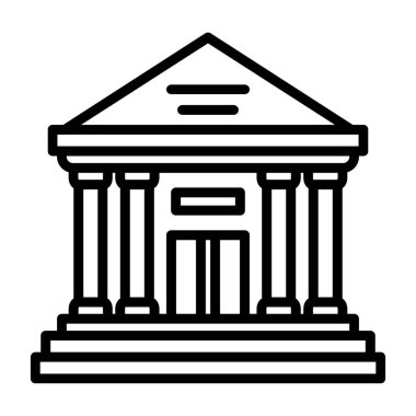 Adliye simgesinin düz çizimi