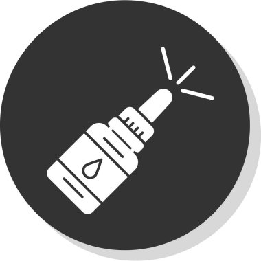 Burun spreyi ikonu. vektör illüstrasyonu                       