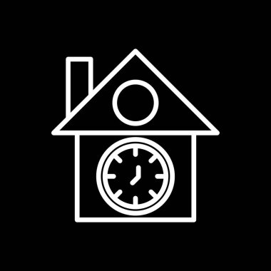 vector illustration of Cuckoo clock icon 