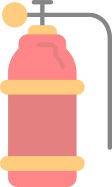 Oksijen tankı web simgesi basit tasarım illüstrasyonu