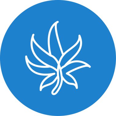 esrar yaprağı simgesi, vektör illüstrasyonu