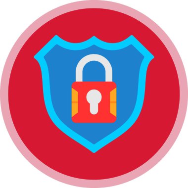 Güvenlik simgesinin vektör illüstrasyonu 