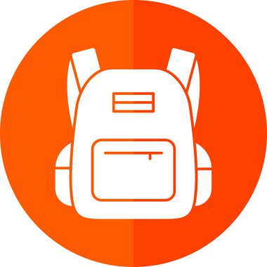 sırt çantası simgesi vektör illüstrasyonu