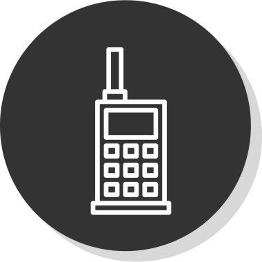 walkie talkie simgesi, vektör illüstrasyonu basit tasarım