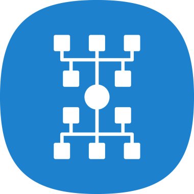 Algoritma ağ simgesi, vektör illüstrasyonu 